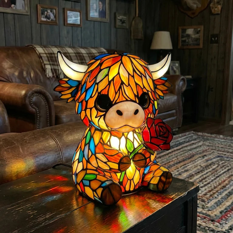 Handmade Highland Cow Lamp