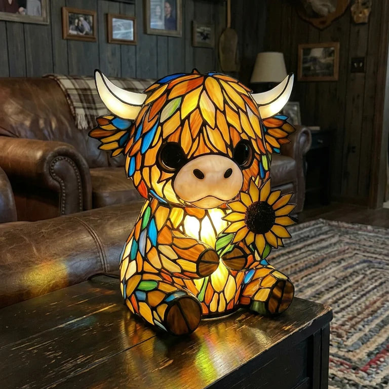 Handmade Highland Cow Lamp