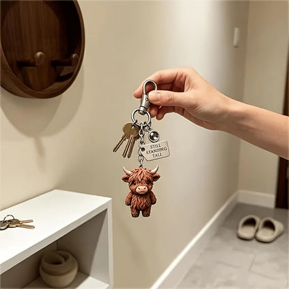 Highland Cow Keychain