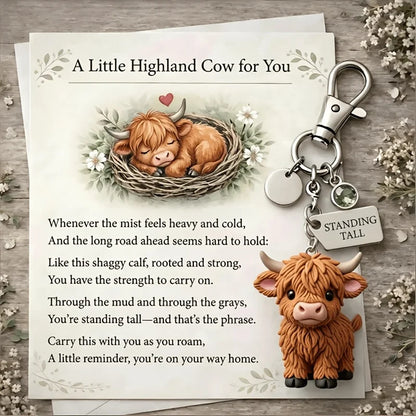 Highland Cow Keychain