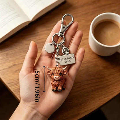 Highland Cow Keychain