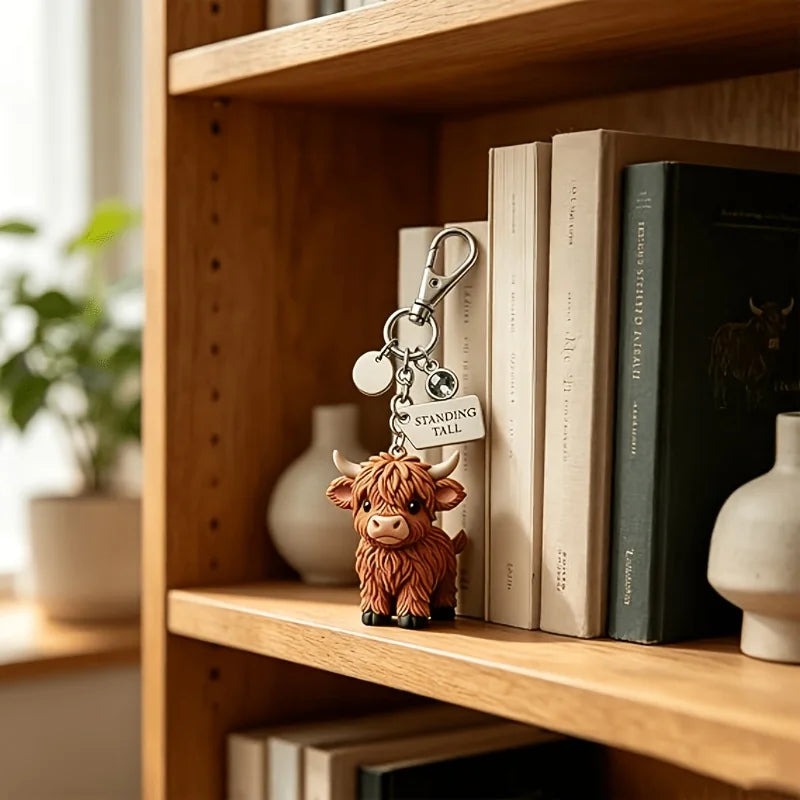 Highland Cow Keychain